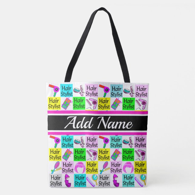 TOP RATED HAIR STYLIST PERSONALISIERT TASCHE (Vorderseite)