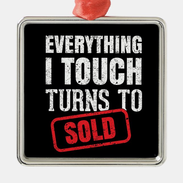 Top Realtor Christmas Ornament Aus Metall (Vorne)