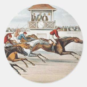 TOP-Rennen zum Sieg Runder Aufkleber