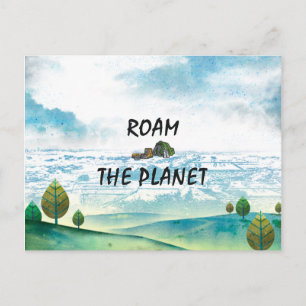 TOP Roam the Planet Postkarte