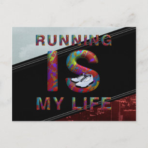 TOP Running ist mein Leben Postkarte