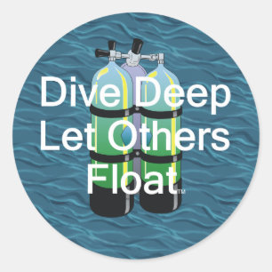 TOP Scuba Diving Runder Aufkleber