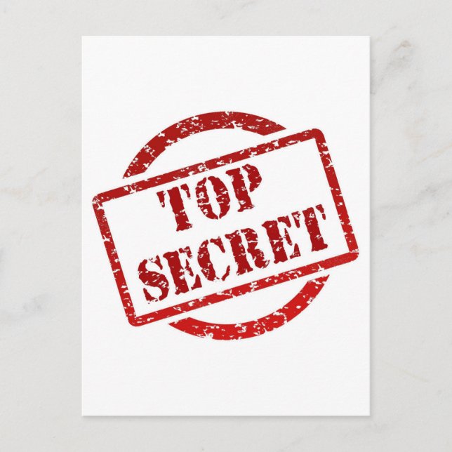 Top Secret Abendbild Postkarte (Vorderseite)