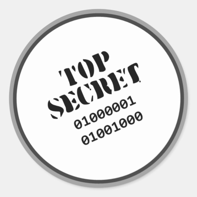 Top Secret AH2010 Runder Aufkleber (Vorderseite)