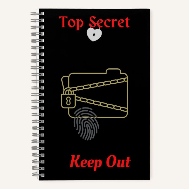 Top Secret Behalt Out Notebook Notizbuch (Vorderseite)