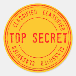 Top Secret Birthday Secret Agent Spy Runder Aufkleber