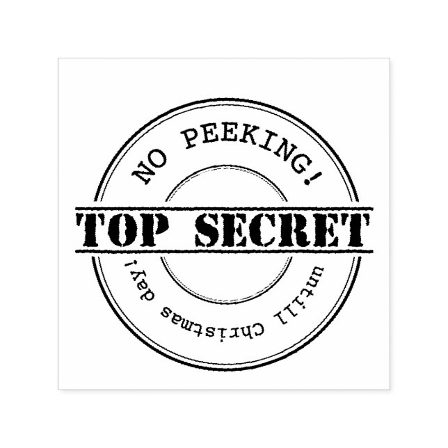 TOP SECRET Chrismas Keine Briefmarke pinkeln Permastempel (Design)