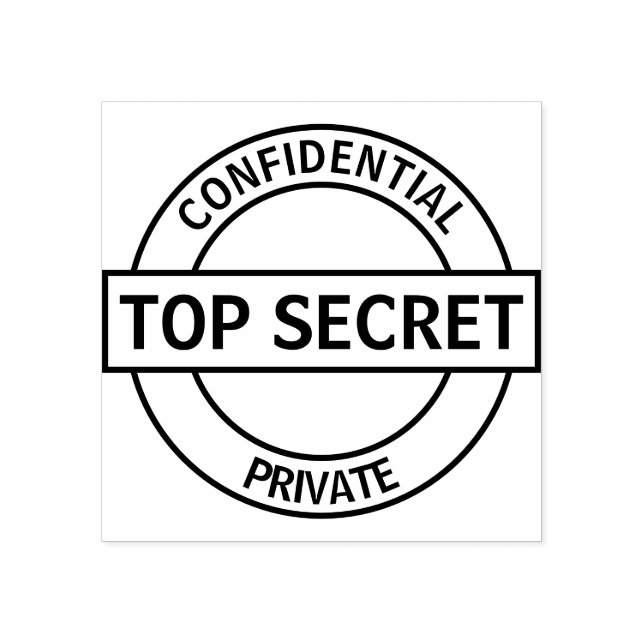 Top Secret Custom Gummistempel (Prägung)