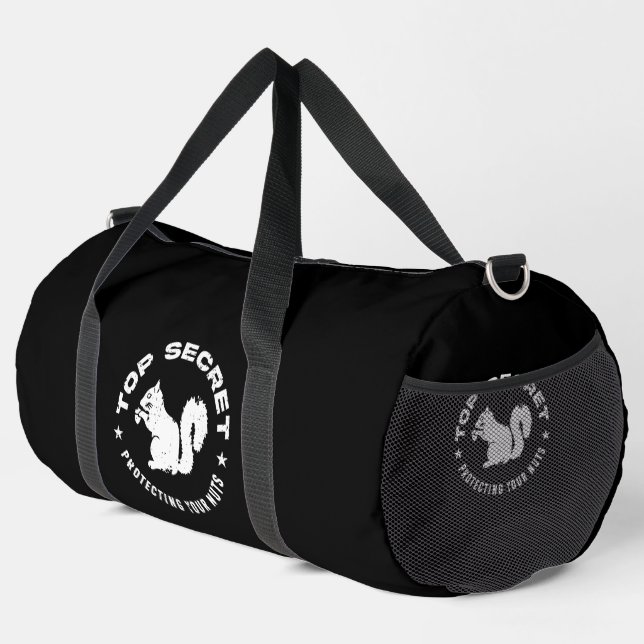 Top Secret Eichhörnchen - Schutz Ihrer Nüsse Grung Duffle Bag (Rechte Ecke)