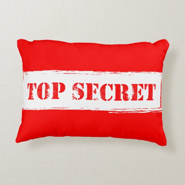 Top Secret Kissen (Rückseite)