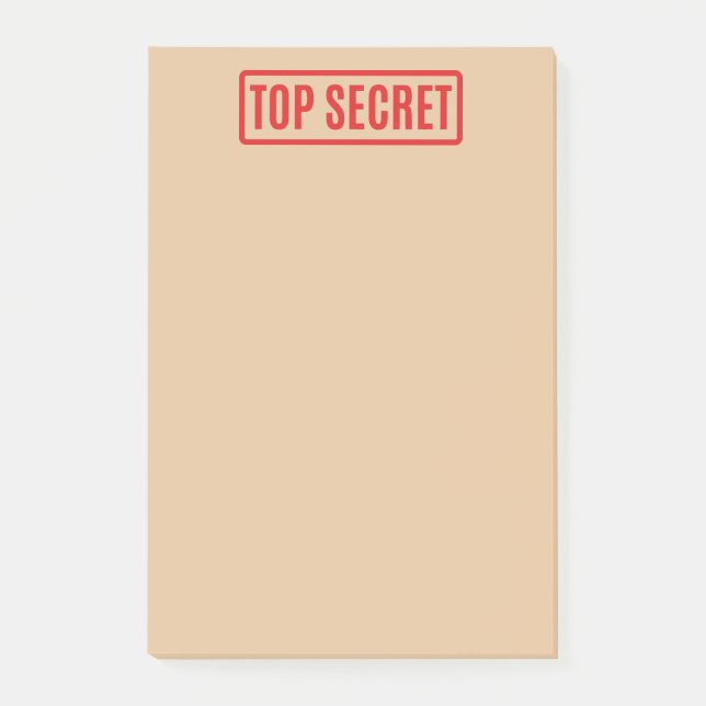 Top Secret Post-it Notes Klebezettel (Vorderseite)