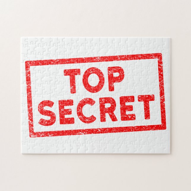 Top Secret Red Rubber Briefmarke (Horizontal)