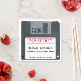 Top Secret Retro 1980er Disc Überraschung 40. Gebu Serviette