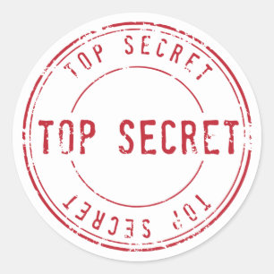 Top Secret Runder Aufkleber