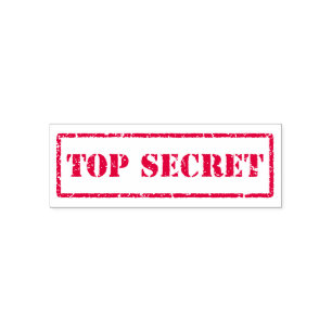 Top secret self inking rubber stamp permastempel