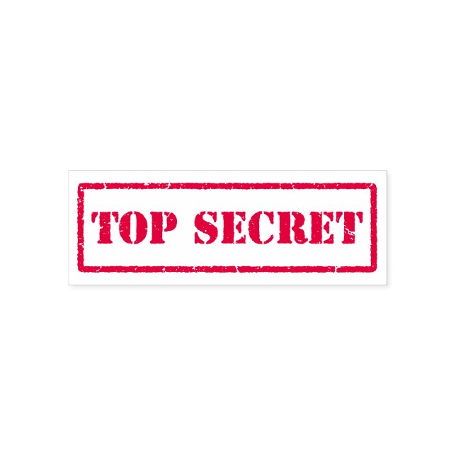 Top secret self inking rubber stamp permastempel (Design)