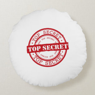 Top Secret Siegel Rundes Kissen