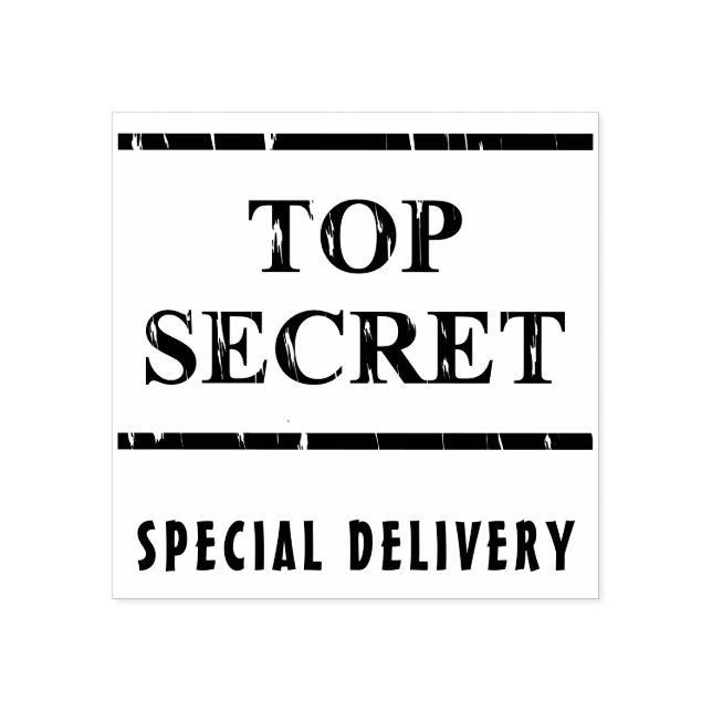 Top Secret / Sonderlieferung Gummistempel (Prägung)