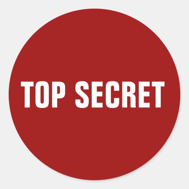 Top Secret Stickers (Vorderseite)