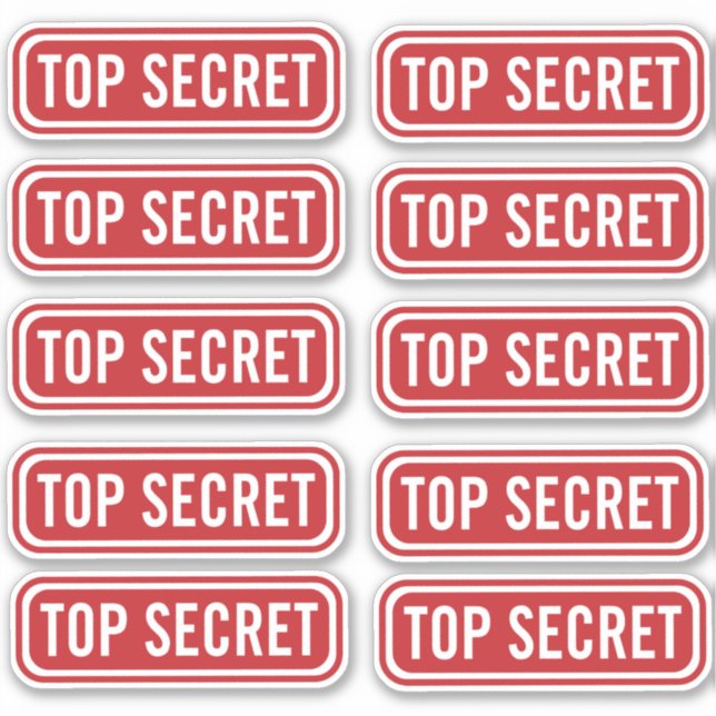Top Secret Stickers Aufkleber (Vorderseite)
