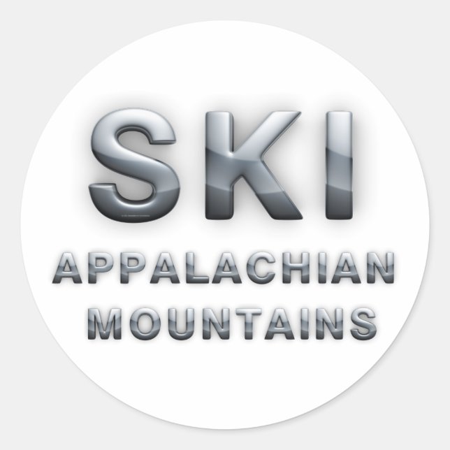 TOP Ski Appalachian Runder Aufkleber (Vorderseite)