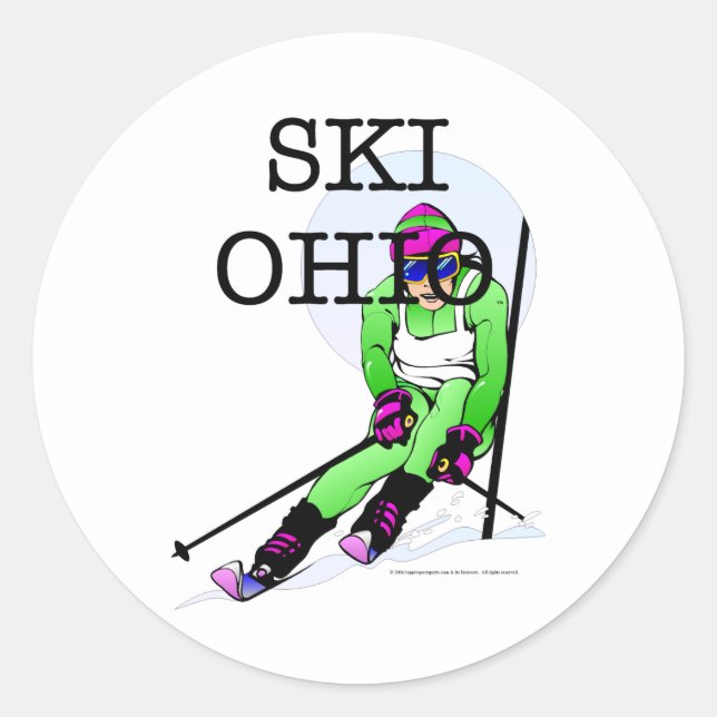 TOP Ski Ohio Runder Aufkleber (Vorderseite)