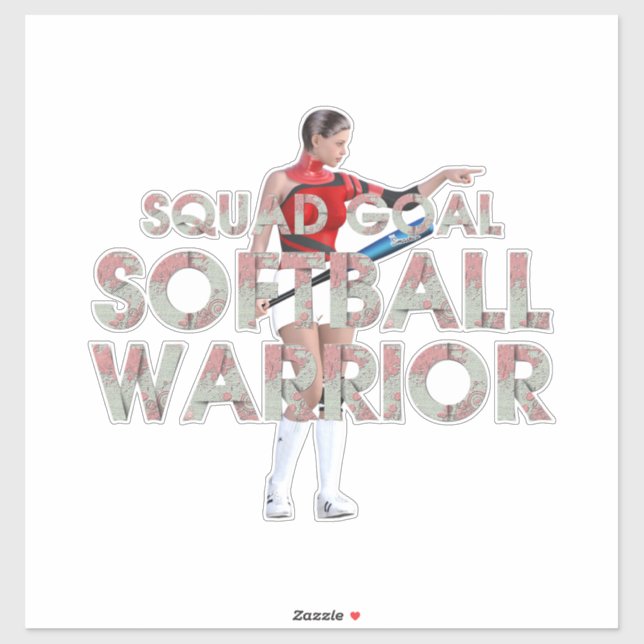 TOP Softball Krieger Aufkleber (Blatt)