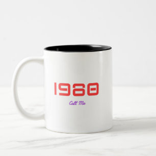 Top-Song 1980 nach Jahr Zweifarbige Tasse