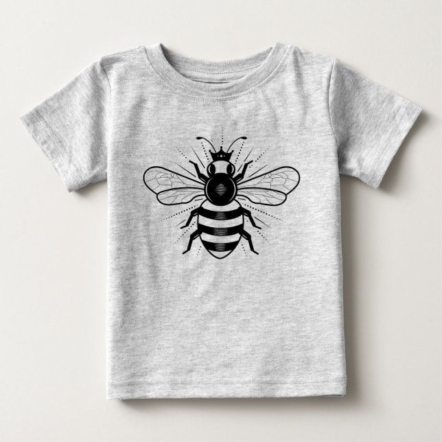 Top T-shirt Queen Bee Baby / Grey (Devant)