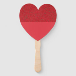 Top Textured Heart Paddle Fan - Tomato Red Custom Fächer