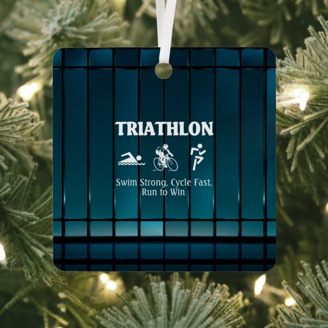 TOP Triathlon Ornement métallique (Insitu)