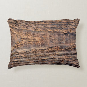 Top-View Textur aus altem Holz. abstrakt, alt, ant Dekokissen