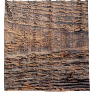 Top-View Textur aus altem Holz. abstrakt, alt, ant Duschvorhang