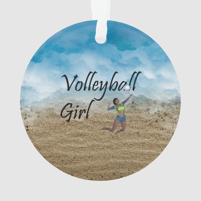 TOP Volleyball Girl Ornament (Rückseite)