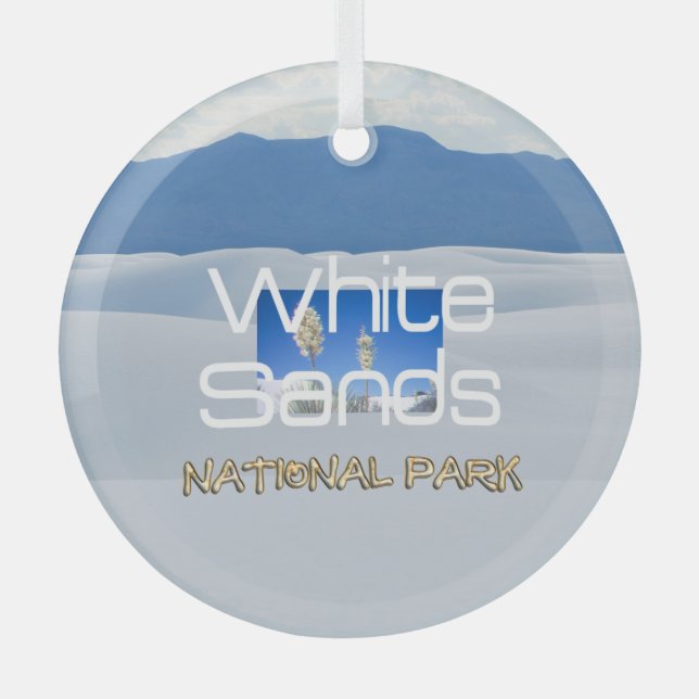 TOP White Sands Glas Ornament (Vorderseite)