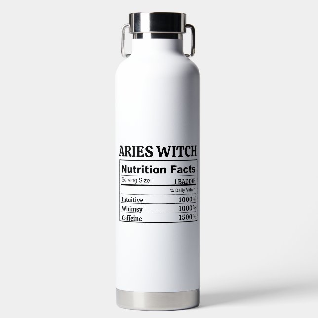 Top Widder Geschenk Anpassbare Sternzeichen Astrol Trinkflasche (Vorderseite)