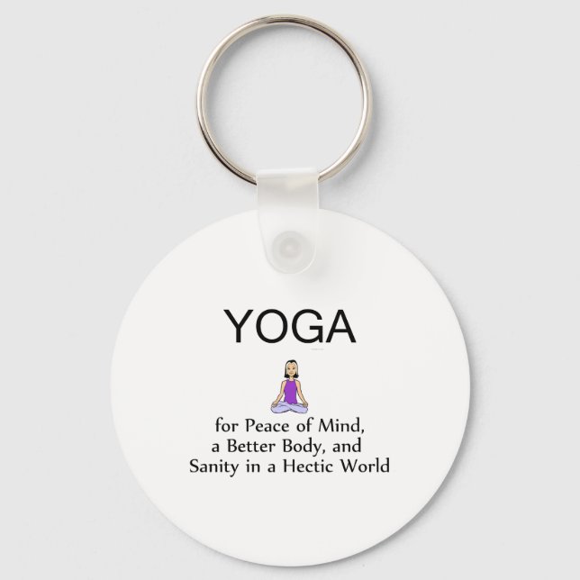 TOP Yoga Slogan Schlüsselanhänger (Vorderseite)