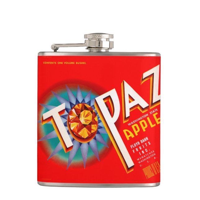 Topas-Äpfel Flachmann (Vorderseite)