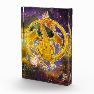 Topas Kosmischer Drache Acrylblock Fotoblock