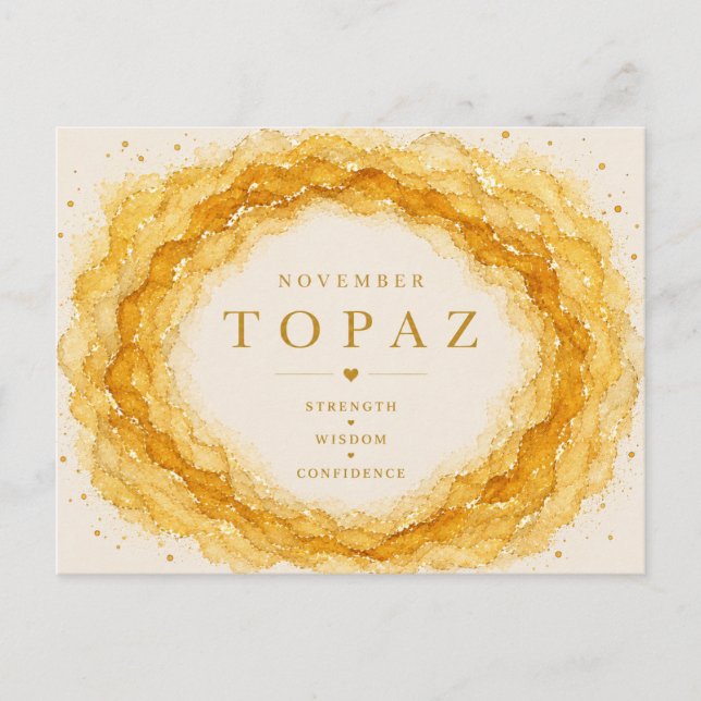 Topas November Geburtsstein Postkarte (Vorderseite)