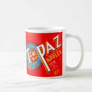 Topaz Apfel Etikett Kaffeetasse