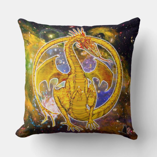 Topaz Cosmic Dragon Kissen (Vorderseite)