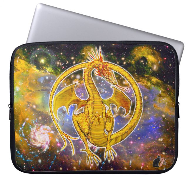 Topaz Cosmic Dragon Laptop Sleeve (Vorderseite)