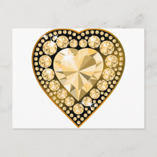 Topaz Gem Herz Postkarte