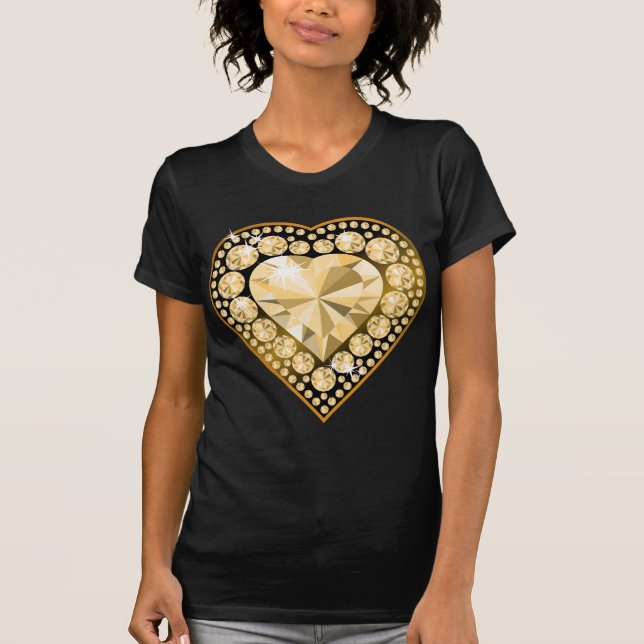 Topaz Gem Herz T-Shirt (Vorderseite)
