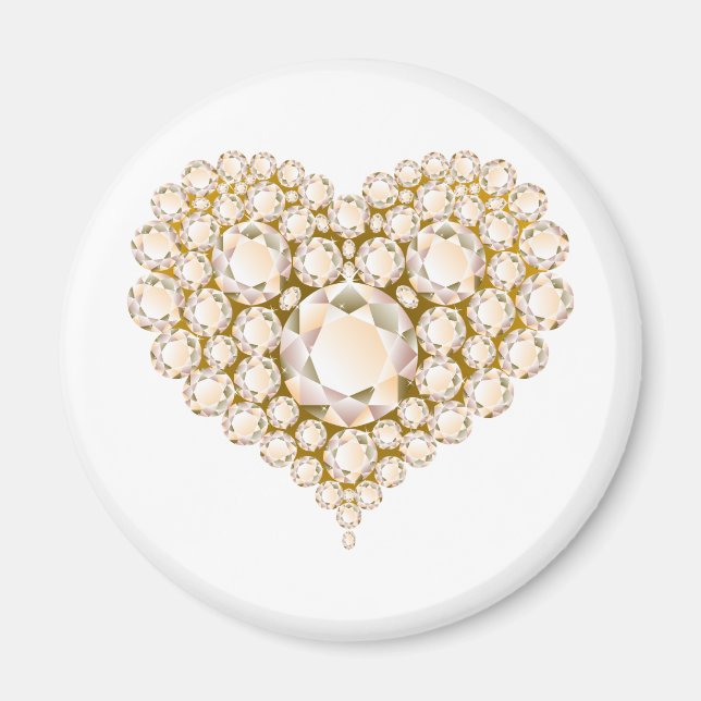 Topaz Heart Gems Magnet (Vorne)