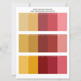 Topaz Ruby Coral Rose Jewel Tone Hochzeitfarben