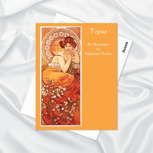 Topaz Wertvoll Stones Alphonse Mucha Postkarte (Von Creator hochgeladen)