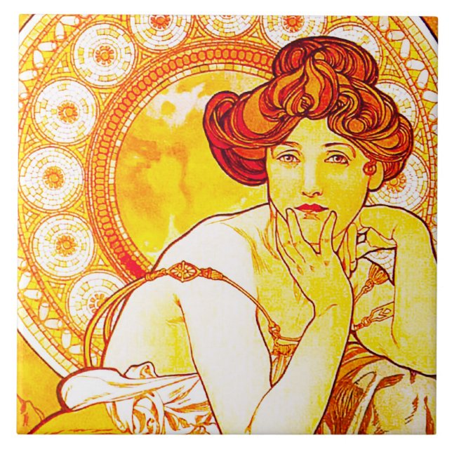 Topaze - grand carreau de céramique (Devant)