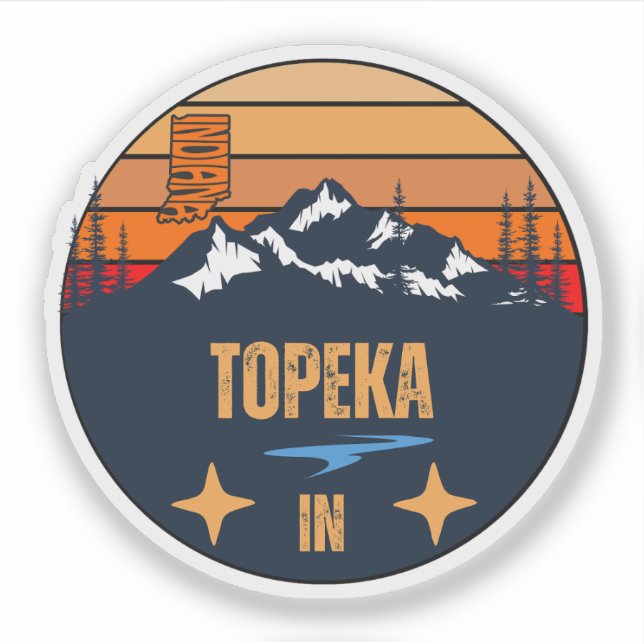 Topeka, Indiana Aufkleber (Vorderseite)